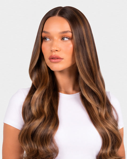 4/22 Dark Brown Golden Blonde - European Nano Tip