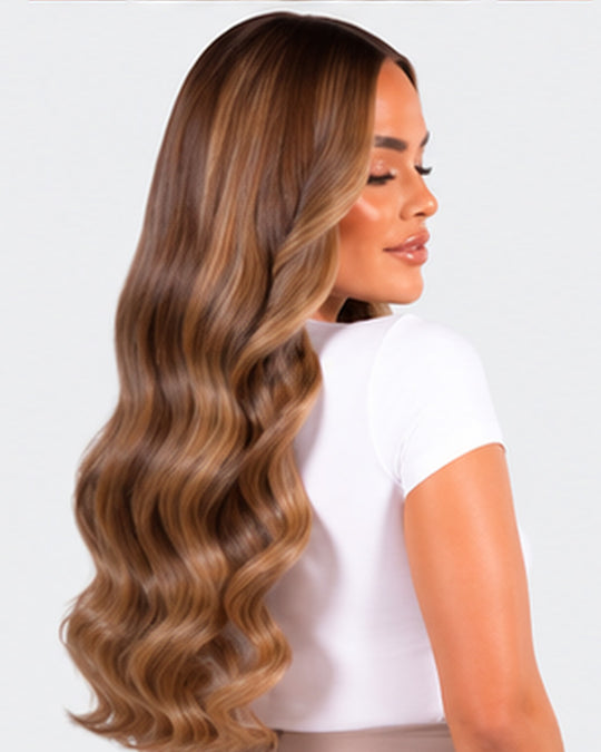 8/22 Light Brown Golden Blonde  - Brazilian Nano Tip