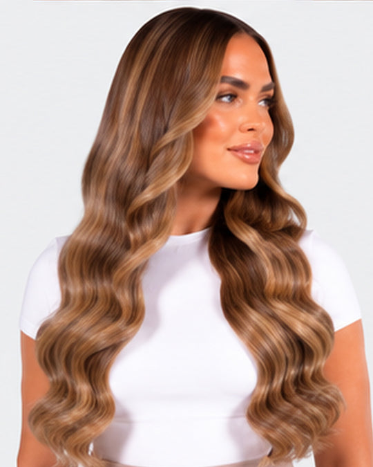 8/22 Light Brown Golden Blonde  - European Weft