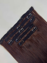 4 Medium Brown- Clip-In Hair Extensions