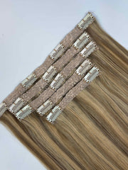 8/22 Light Brown Golden - Clip-In Hair Extensions